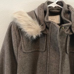 Modern Beige Wool Coat